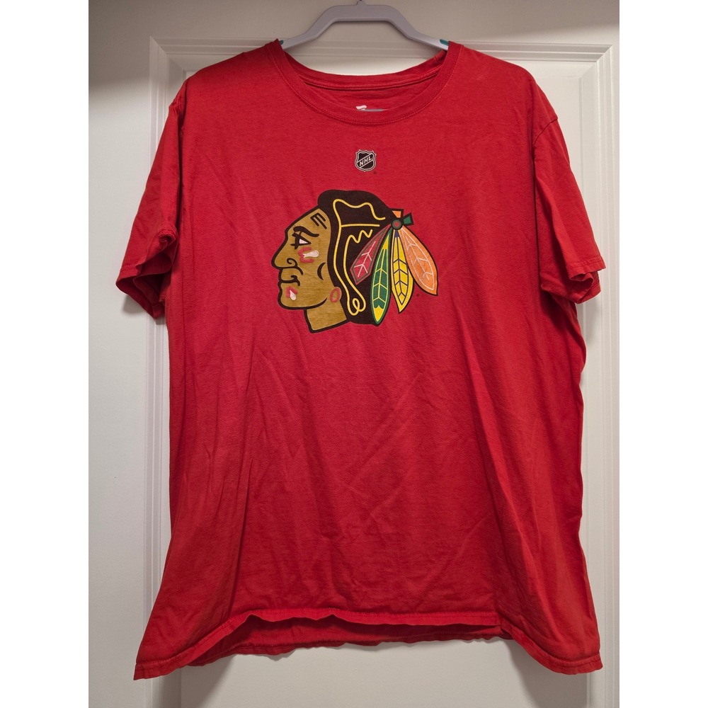 Fanatics Chicago Blackhawks Alex DeBrincat 12 NHL Red T-Shirt Mens XL
